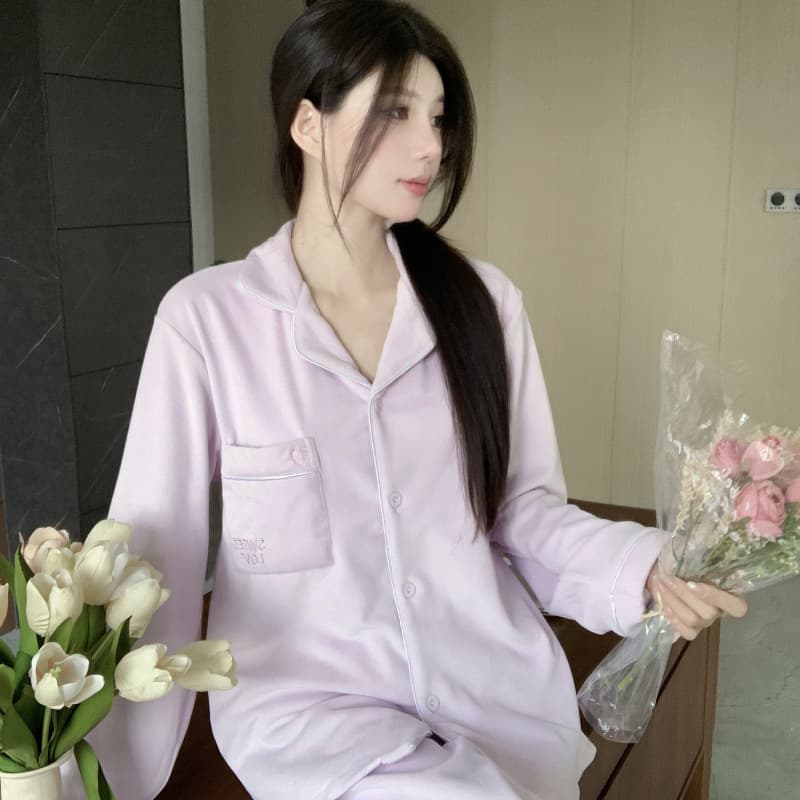 Yirouyan - 2025 Winter New Style Sea Island Velvet Embroidered Flat Cardigan Set Thickened Casual Homewear.