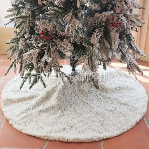 [Hip-hop] Cross-border New Sequined Floral Christmas Tree Skirt, Shiny Bottom Apron Christmas Decoration