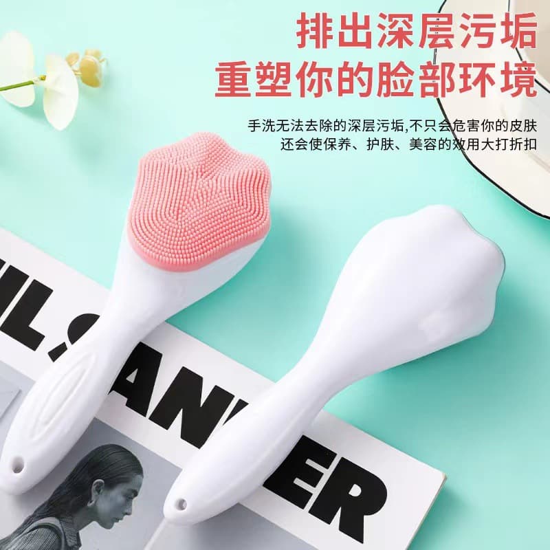 New silicone cat paw handle facial brush, updated packaging manual face cleanser, skin cleansing silicone brush with drop shipping