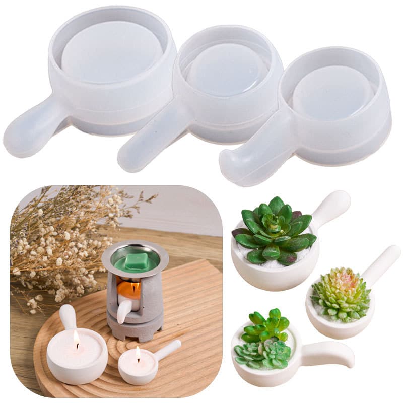 DIY Aromatherapy Candle Base Silicone Mold, Candle Holder Pan, Candle Stand Decoration Silicone Mold