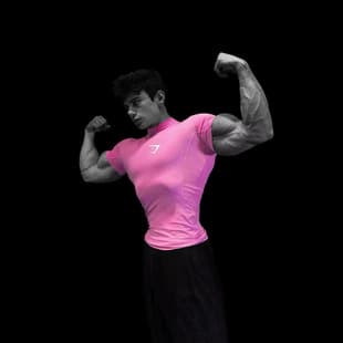 GYM Shark SHRK American Style Summer New Men's Fitted T-Shirt Jogger Sports Training Half Turtleneck Short Sleeve