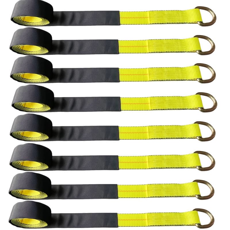 2-inch D-Ring Long Straps with Protective Sleeves Tow Vehicle Tire Securing Tightening Straps Amazon Best-Sellers