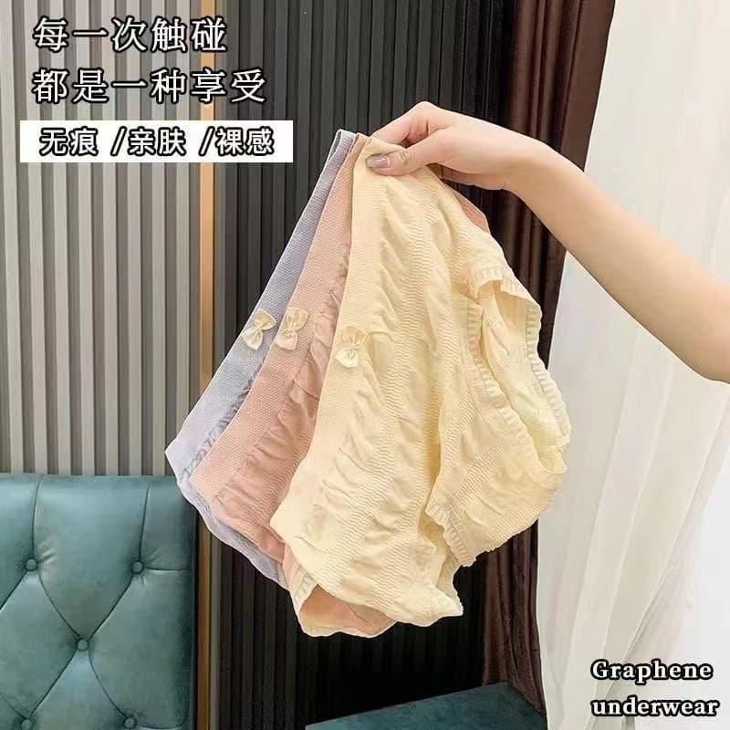 Sexy Seamless Panties for Women, Mid-Waist Seamless Lace Sweet Girl Lace Trim Butt Lifting Belly Control Breathable Triangle Panties for Women