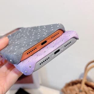 Luxury Rhinestone Semi-Wrap Phone Case for iPhone 17 Pro Max, Amazon Bestseller iPhone Protective Cover
