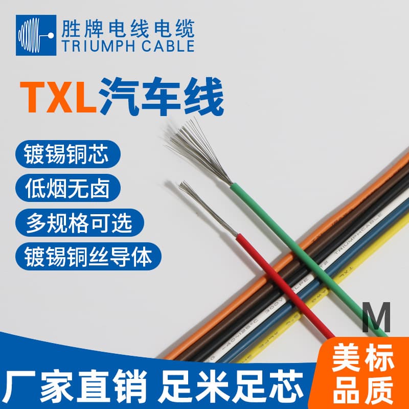 TXL-6AWG~24AWG Irradiation Cross-linked PE Halogen-Free High-Temperature Automotive Wire for Truck Lights, Horns, and Equipment