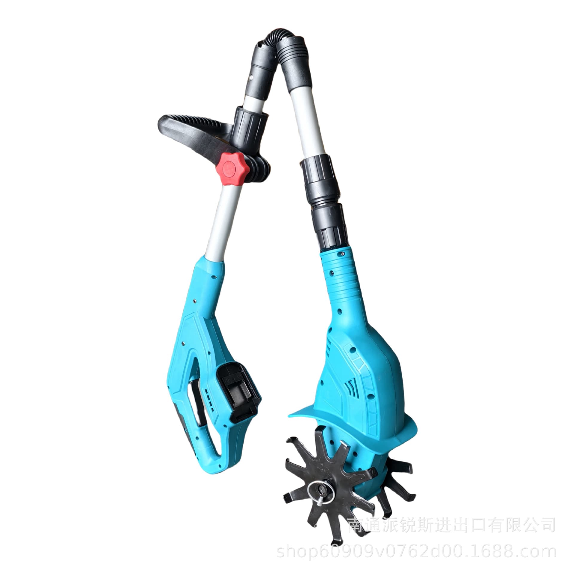 Mini Tiller Cordless Electric Hoe for Garden Soil Loosening and Cultivation, Handheld Rotary Tiller for Farming