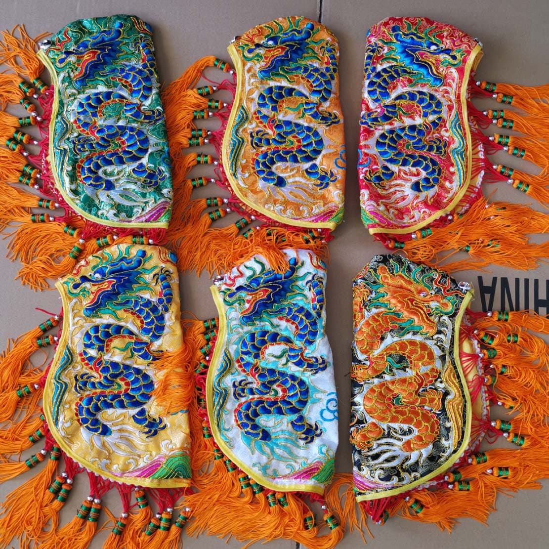 Triangular Scale Raised Embroidery Offering Hat for Guan Sheng Emperor, Guangze Zunwang, and Xuantian Deity
