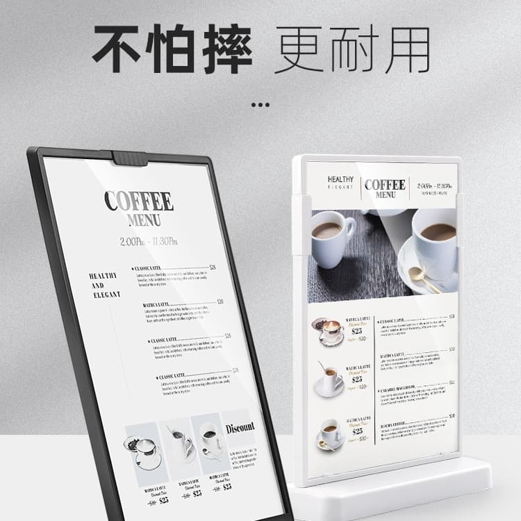 Acrylic Table Card Holder A4 Double-Sided Tabletop Price Display Stand Menu A3 Transparent Card Holder Vertical A5 Desk