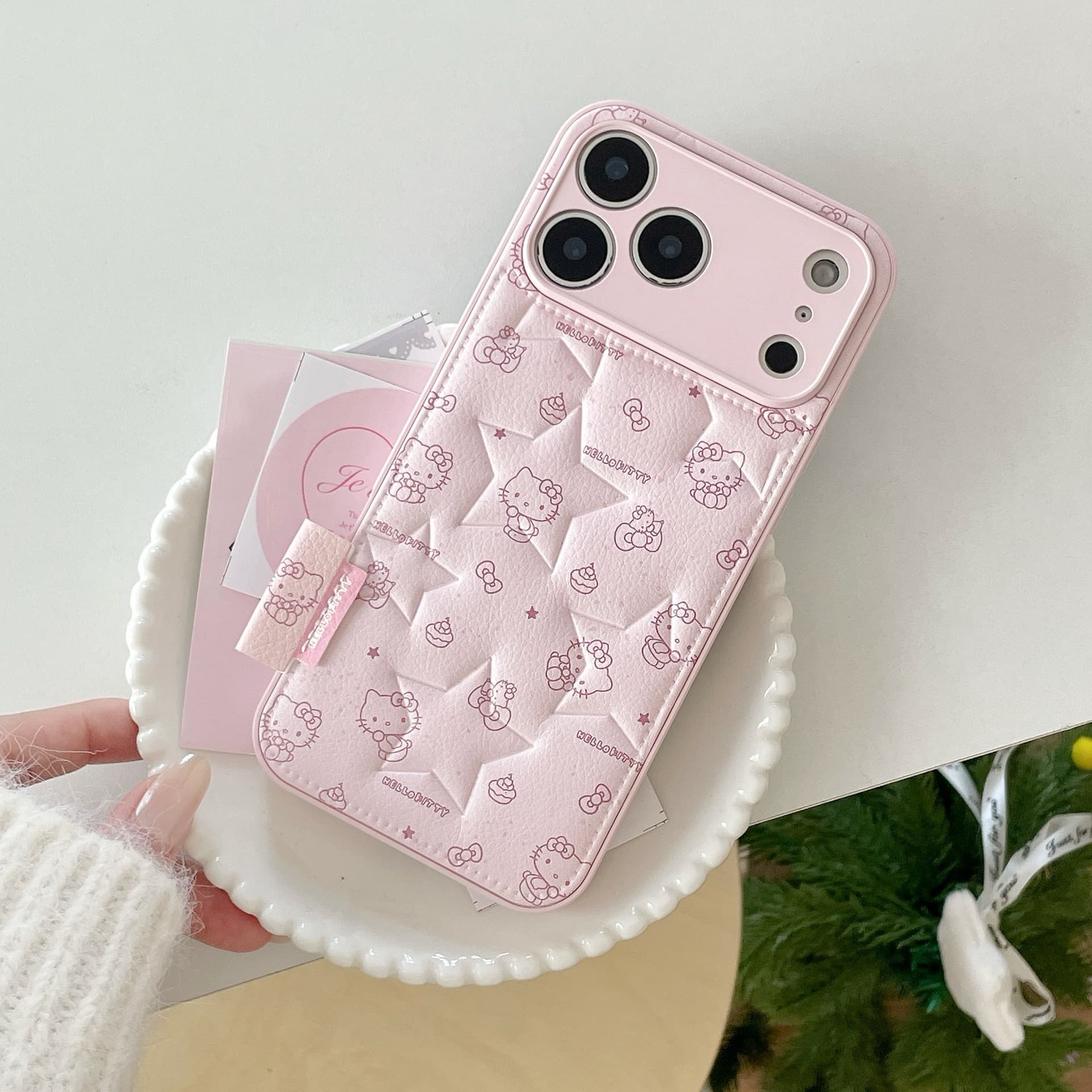 Leather Star Cat Apple 17 Pro Max Phone Case Compatible with iPhone 16 Protective Cover 15 Pro Max Girl 17