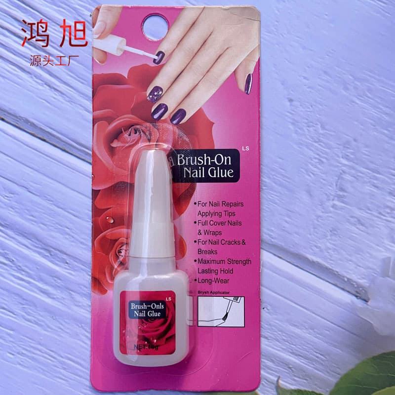Cross-border Nail Glue 10g Individually Packed Wearable False Nail Art Accessories with Brush Head Nail-Specific Rhinestone Glue