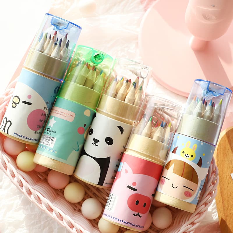 Cute Mini 12-Color Pencil Drawing Pens Coloring Pens Children Student Special Color Drawing Pencils Wholesale