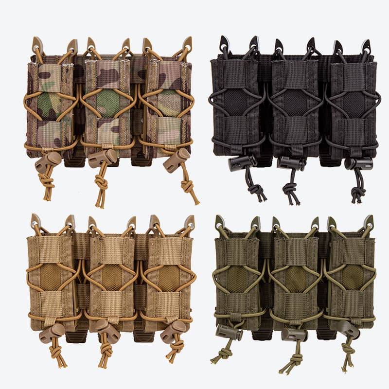 Cross-border Tiger-style Short Quick-Draw Magazine Pouch MOLLE Tactical Accessory Tool Pouch Multi-purpose Portable Elastic Tie-down Bag