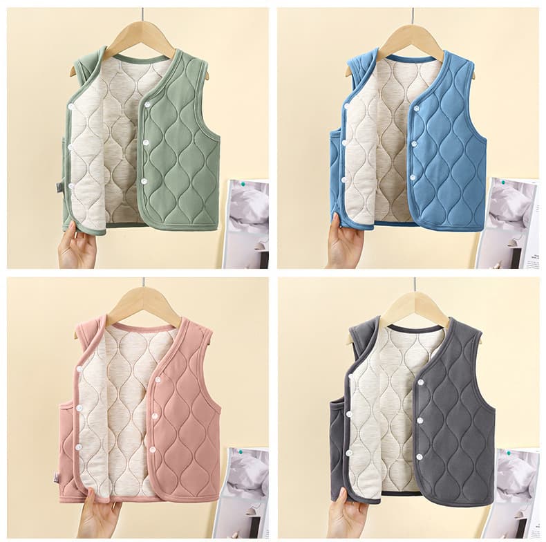 New autumn/winter school uniform must-have, warm, thickened, extra warm inner layer for boys and girls, stylish vest for older children.