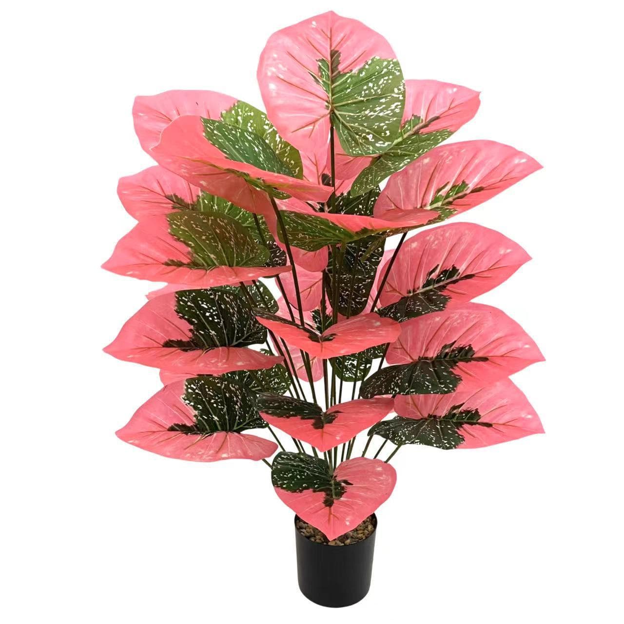 Amazon Cross-Border Home Decoration Artificial Green Plant Dripping Guanyin Caladium Leaves Potted Indoor Decor