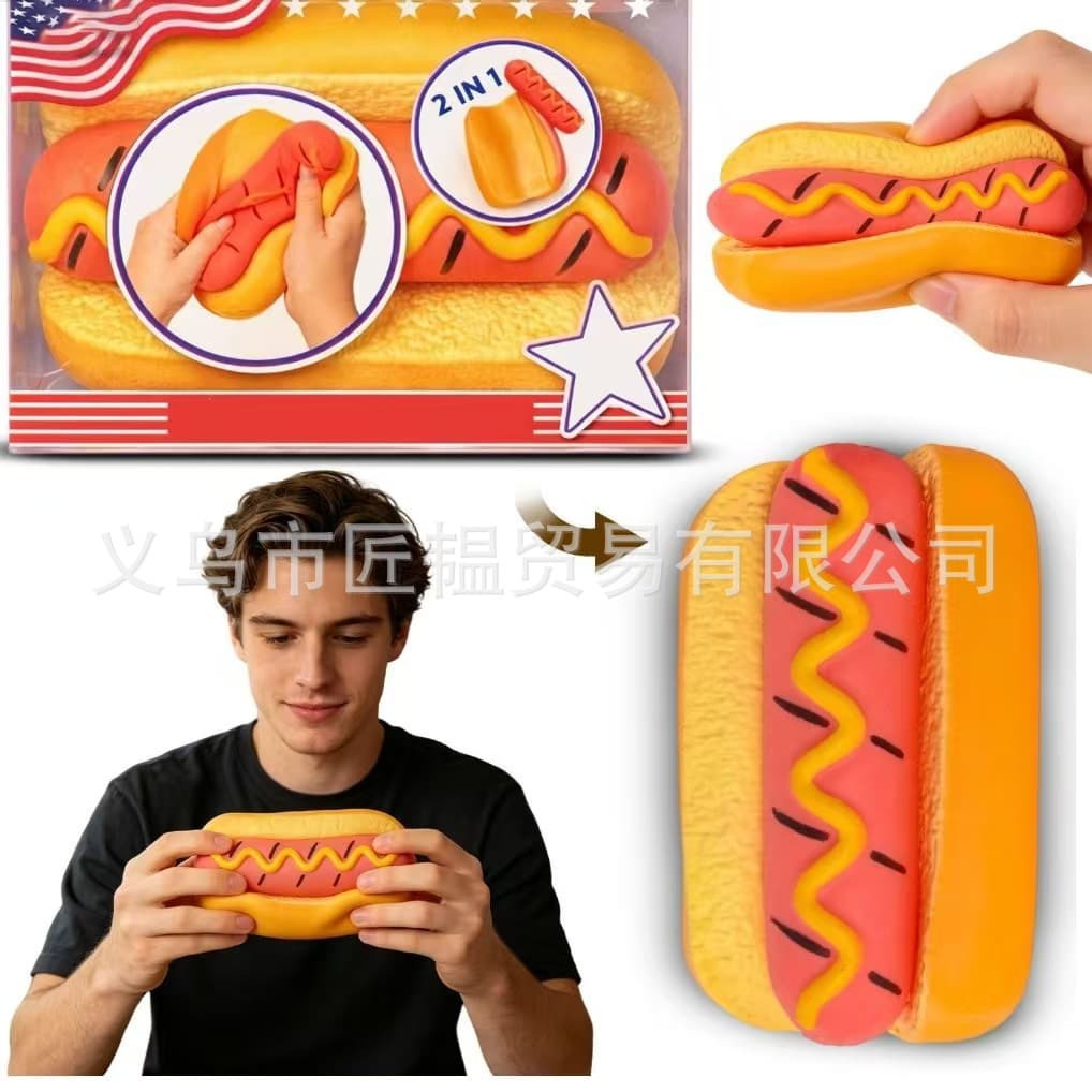PU Slow Rebound Burger Fries Pizza Hot Dog Avocado Western Food Realistic Simulation Stress Relief Toy
