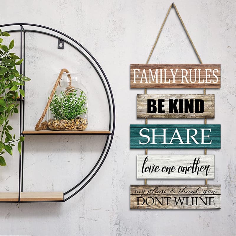 Wall Decoration Hanging Rustic Home Decor Wooden Pendant Sign Living Room Wall Decor Fun Wooden Board Art