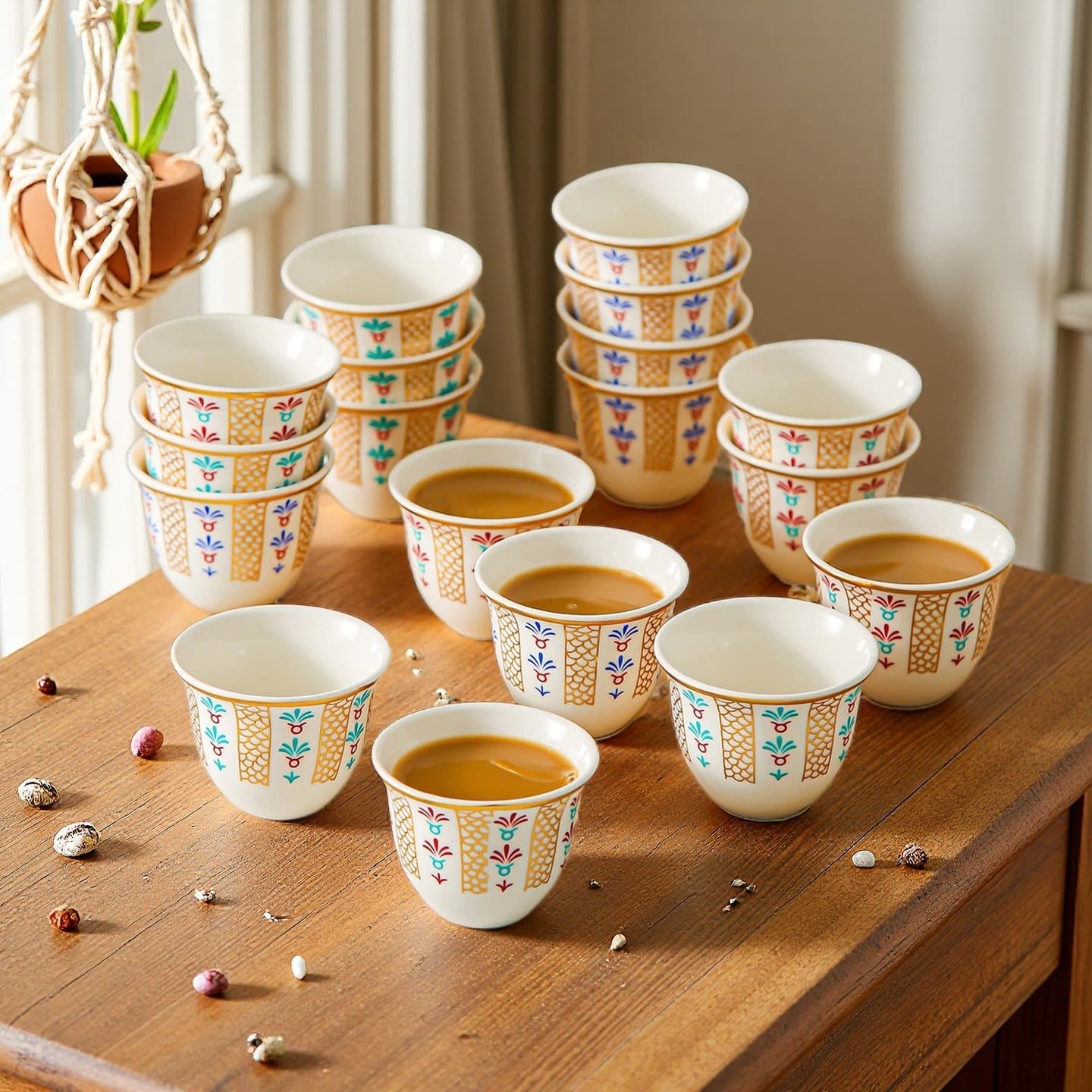 Middle East Hot Selling Handheld Coffee Cup 70ml Mini Small Arabic Traditional Festival Ceramic Espresso Cup