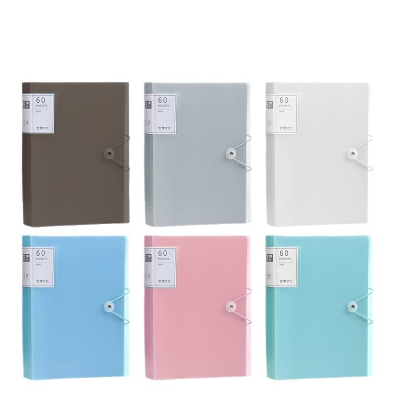 A4 Document Folder Transparent Insert Pages for Certificates, Test Papers, Student Drawing Book, Candy Color Pregnancy Test Collection Folder