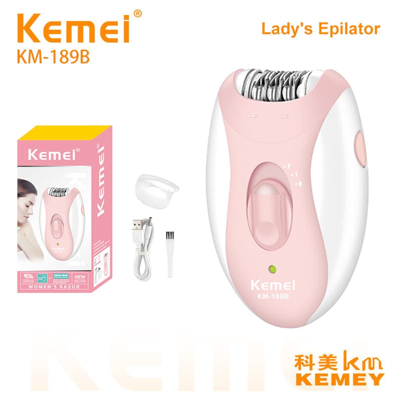Kemei KM-189B Women's Epilator Cross-border Hot Selling Hair Removal Tool Electric Bikini Hair Remover