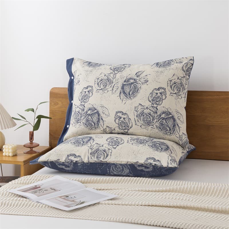 Pure Cotton Pillowcase, Single Piece, Full Cotton Gauze 48*74, Adult Pillowcase, Sweat-Absorbent, Stain-Resistant, No Pilling, No Fading