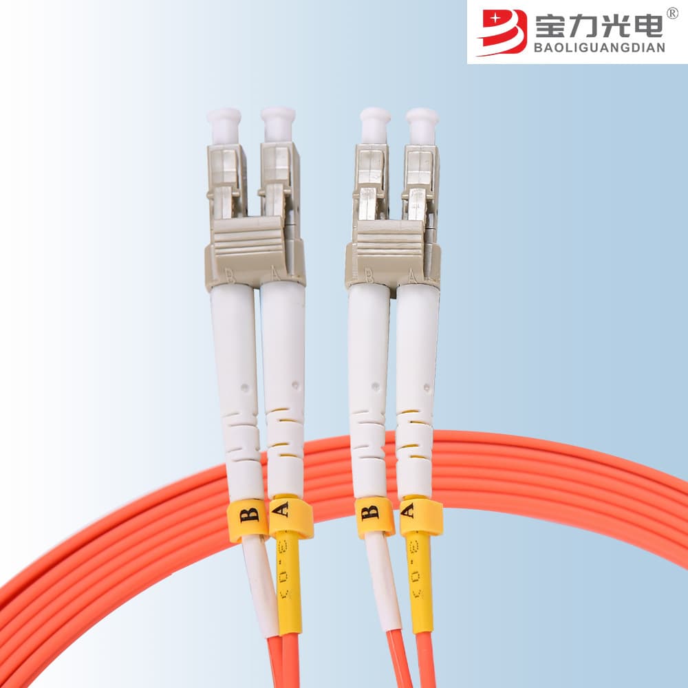 Baoli Optoelectronics Low Smoke Halogen-Free Telecom Grade Multimode Dual-Core LC-LC Small Square to Small Square 2.0 Pigtail Fiber Optic Patch Cord