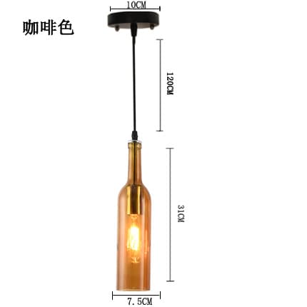 Bar Atmosphere Pendant Light Vintage Industrial Style Restaurant Cafe Lounge Bar KTV Glass Bottle Decorative Luxury