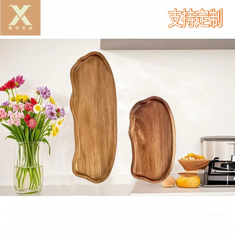 Acacia Wood Solid Wood Dessert Plate Tray Fruit Serving Platter Creative Multifunctional Tray Fruit Plate Coffee Tray