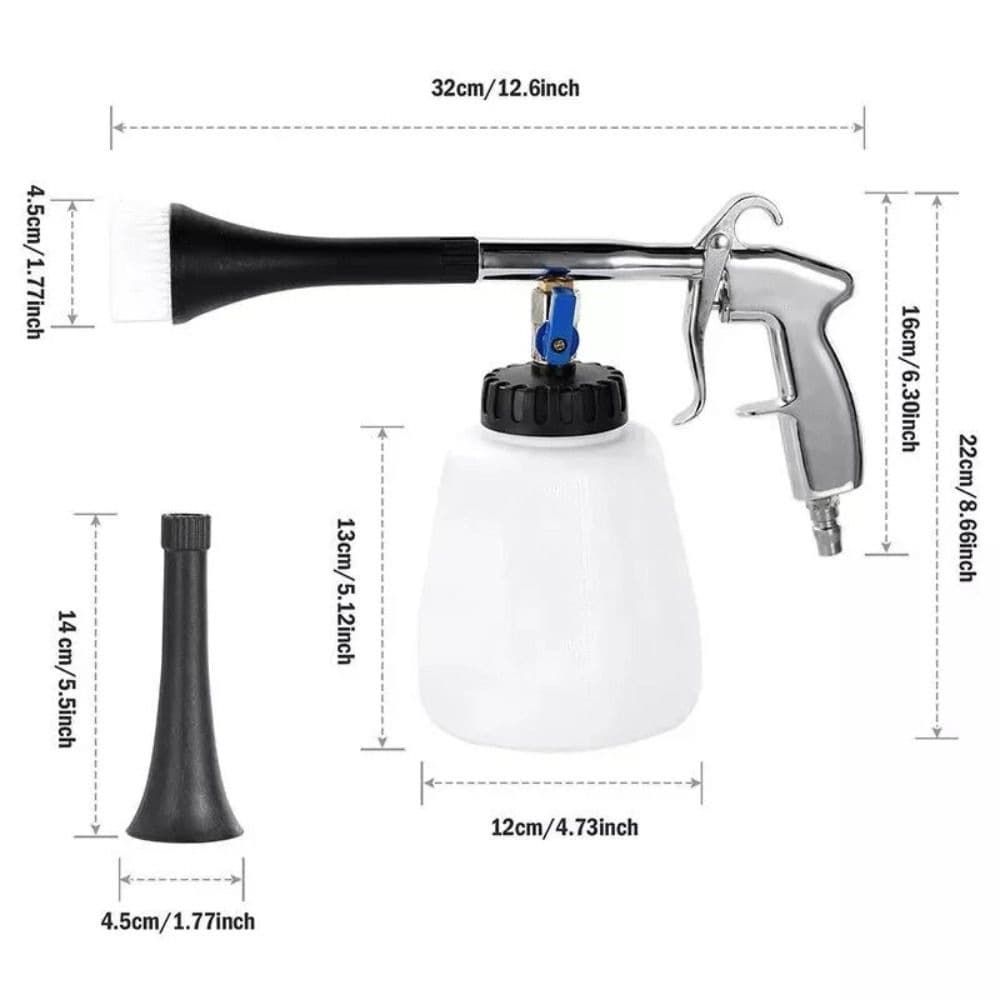 Cross-Border Tornado Dry Cleaning Gun with 1000ml White Bottle Pneumatic Dust Blower Gun Portable Blow Gun Cleaning Gun