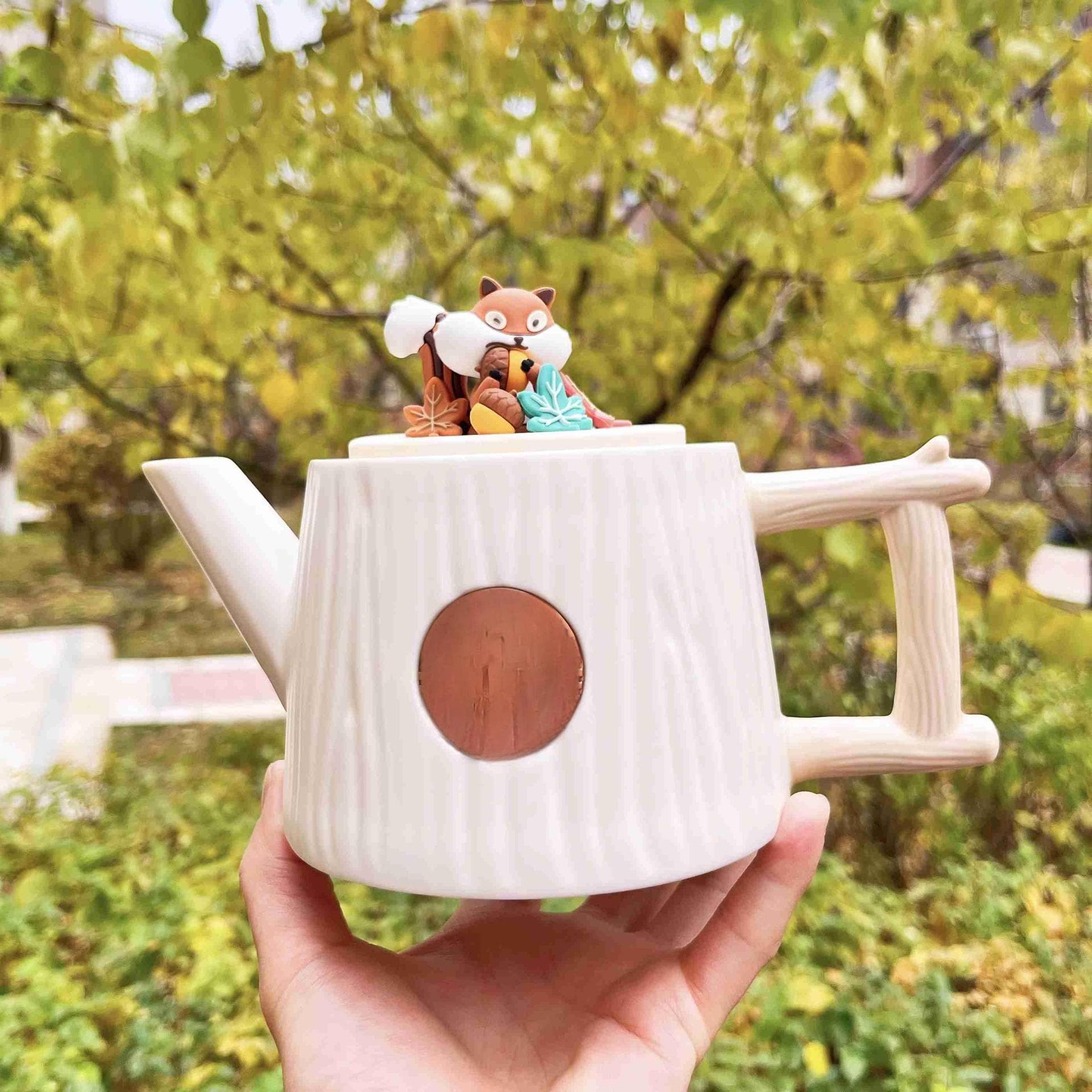 New Star Cup Fox Tiger Squirrel Rabbit Bear Mug Kettle Set Ceramic Mug Glass Teapot Set