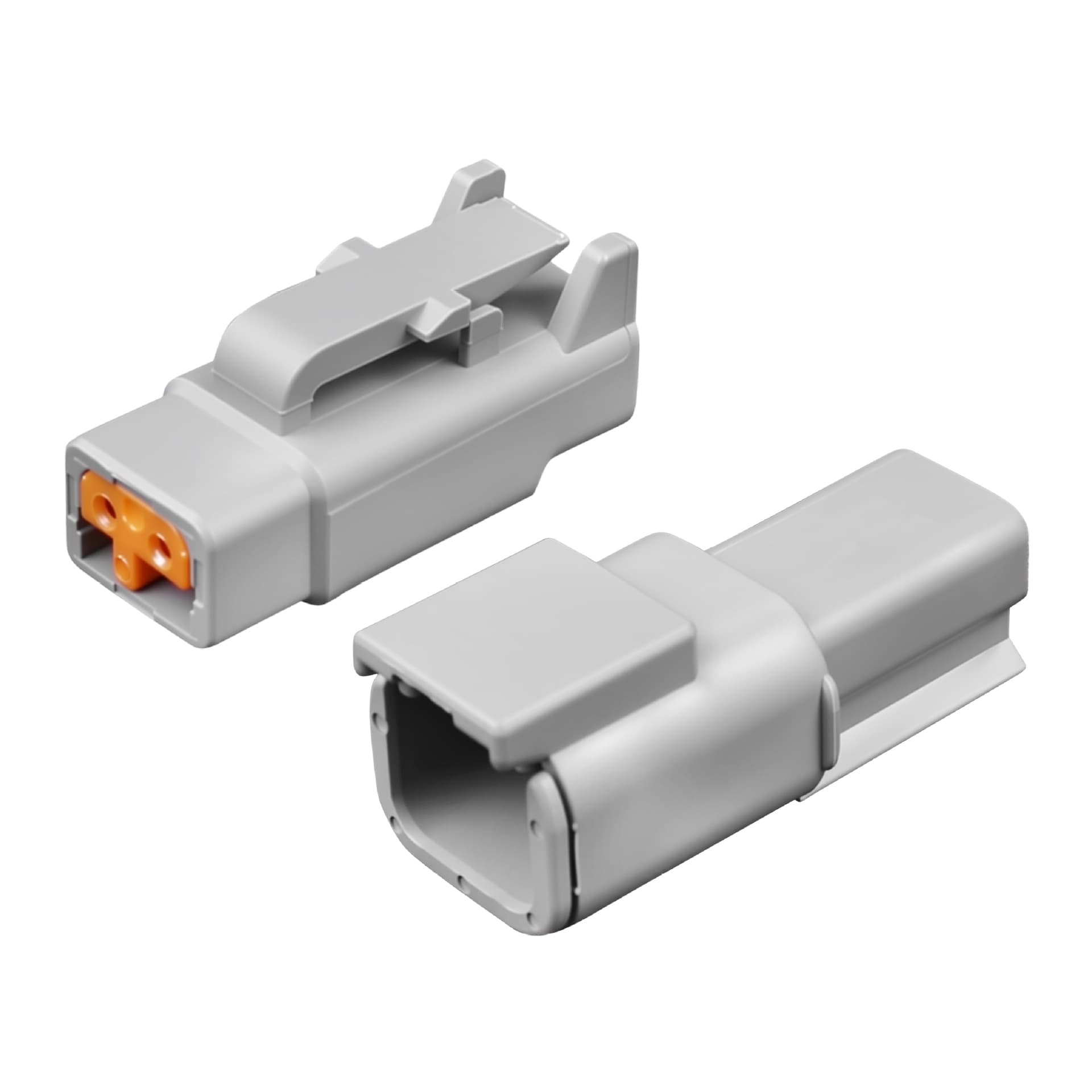 DTM04-2P/DTM06-2S Deutsch-Type Automotive Waterproof Connector, 2-Pin for Heavy Trucks and Excavators