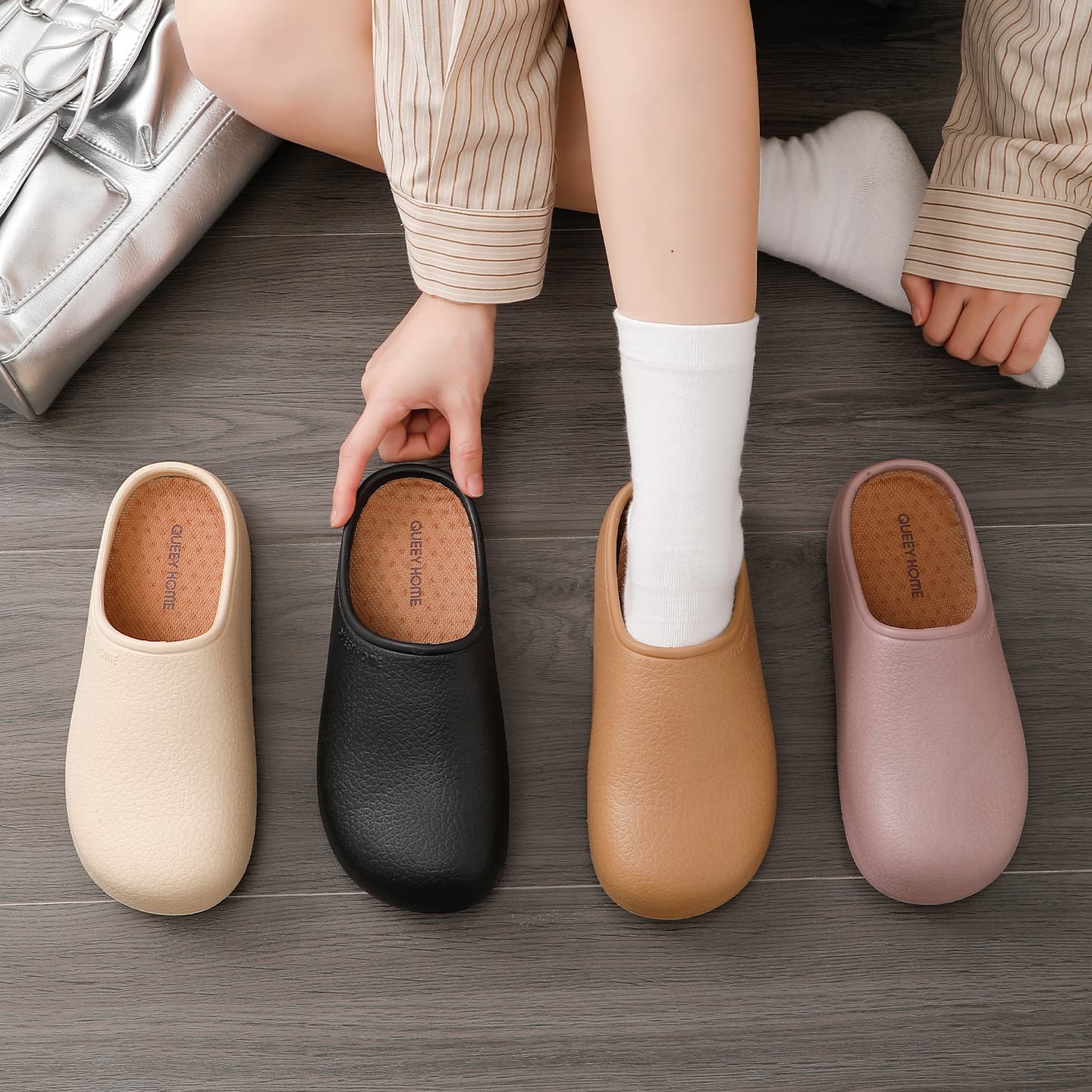 Removable Slippers for Women Summer 2026 New Style Closed-Toe Waterproof Non-Slip Home Breathable Odor-Resistant Slippers for Men Summer