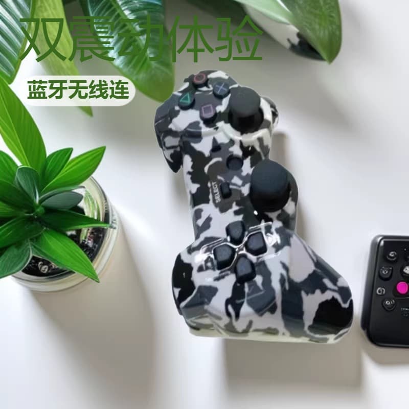 Factory direct supply cross-border neutral PS3 game controller P3 wireless Bluetooth dual vibration PS3 game console vibration function