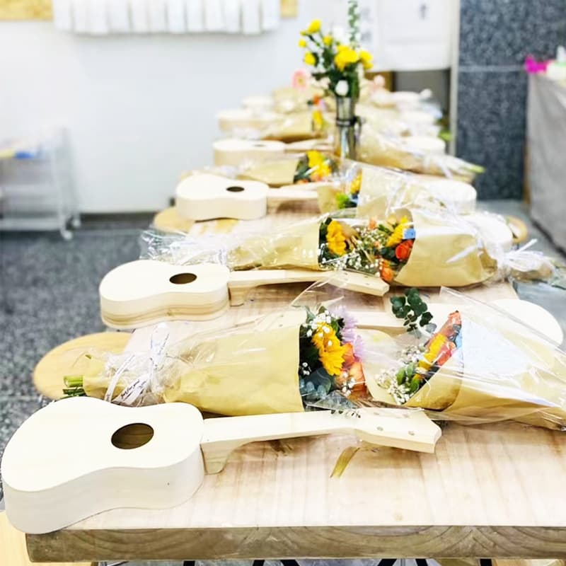 Handmade 21-inch Ukulele DIY Painting Assembly Educational 23-inch Art Craft Team Building Opening