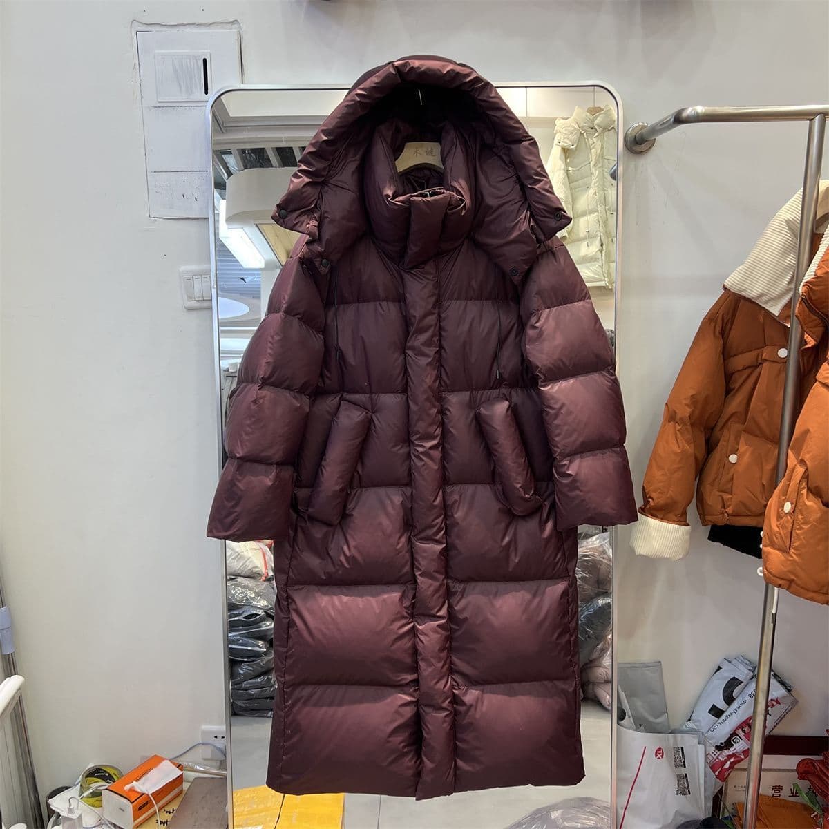 Plus size large - jin mid-length down cotton coat women's autumn winter loose large quilt thickened warm cotton jacket