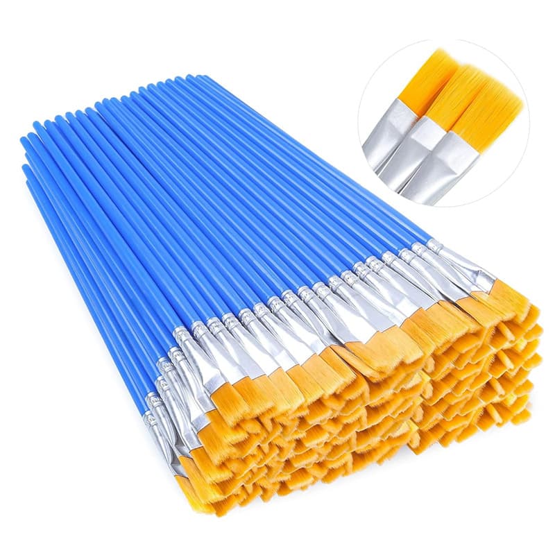 Kids Nylon Bristle Paint by Numbers Brush, DIY Doodle Liner Brush, Plaster Ceramic Paint Brush, Single Piece Wholesale