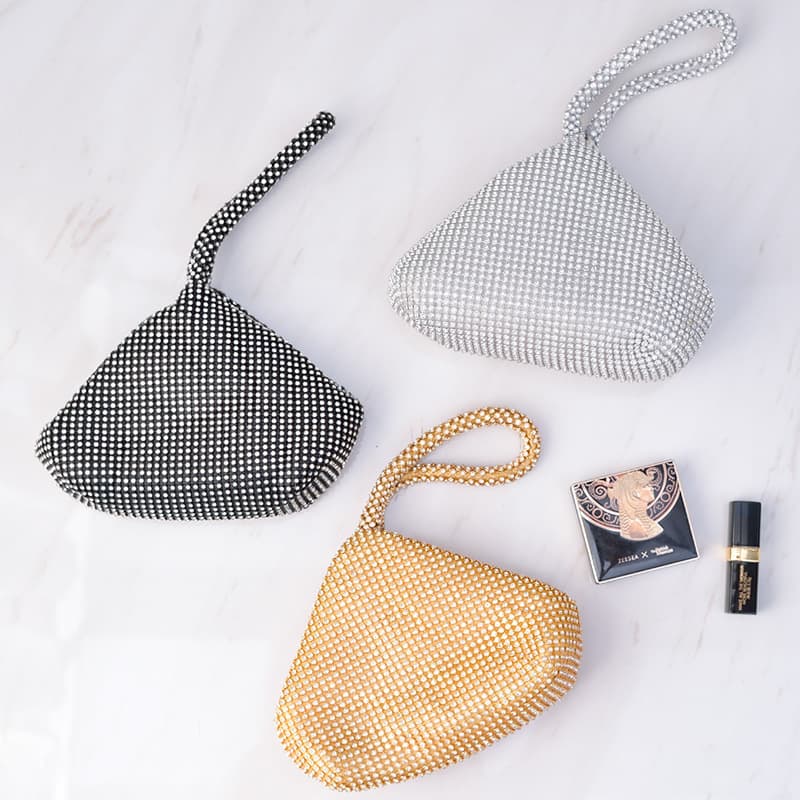 Cross-Border Fashion Rhinestone Evening Bag Large Handmade Banquet Versatile Evening Dress Bag Handbag Women's Bag Drop Shipping