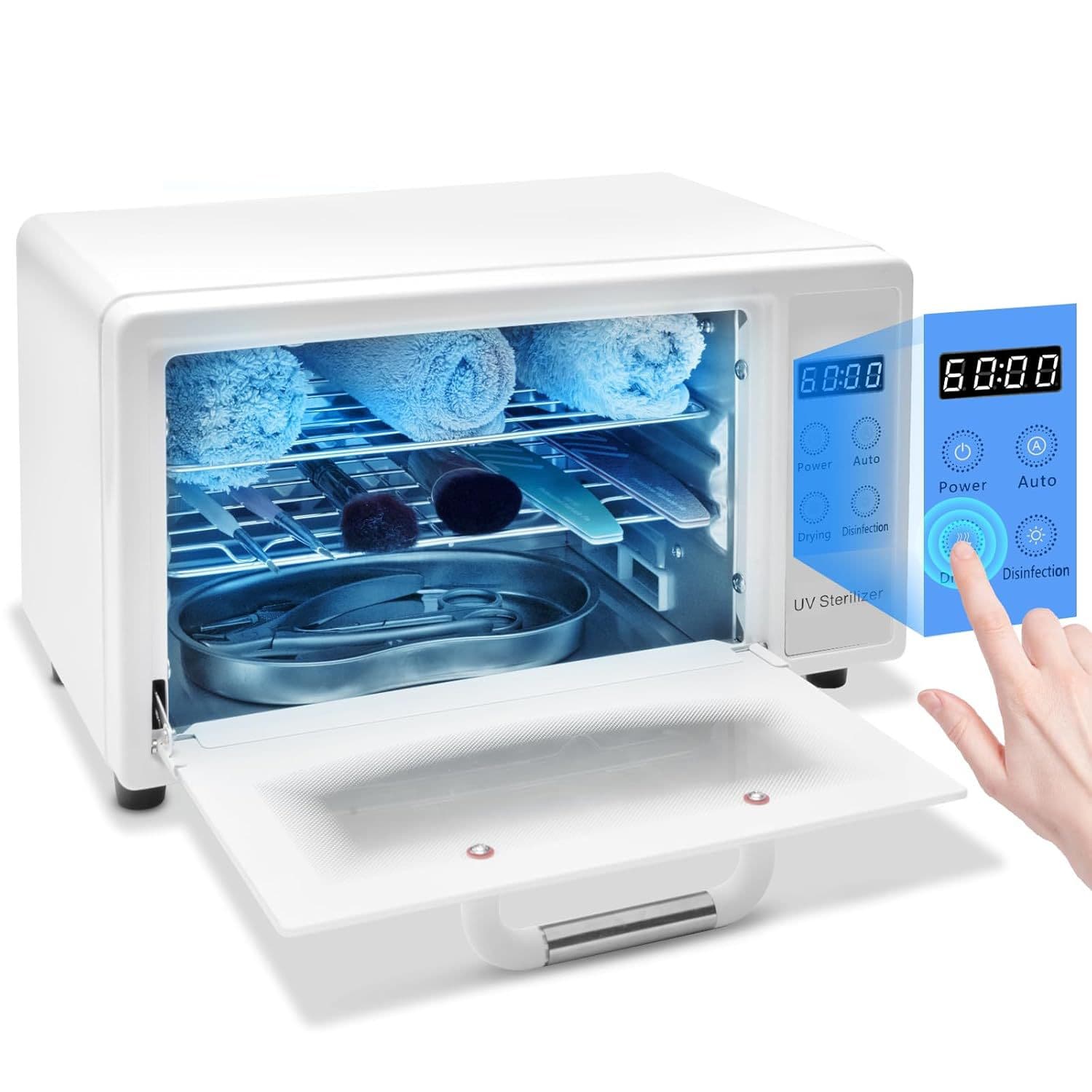 Beautician Disinfector 10L Nail Tool Sterilization Cabinet Nail Cleaning Box for Hair Salon Beauty Salon Spa