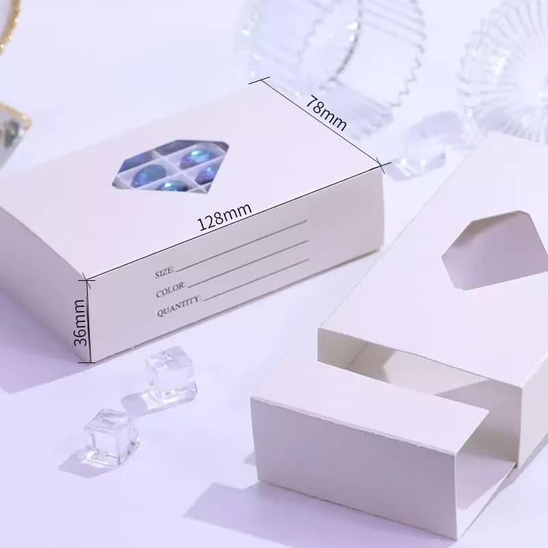 DIY manicure diamond packaging box crystal glass diamond packaging box wholesale