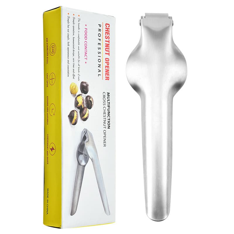 Chestnut Cracker Stainless Steel Chestnut Opener Cross Nut Sheller Household Walnut Chestnut Cracker