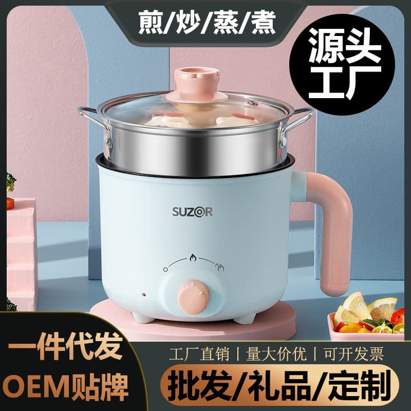 Electric cooking pot, multi-functional household pot, student dormitory noodle cooker, electric hot pot, mini instant noodle pot, small electric cooker