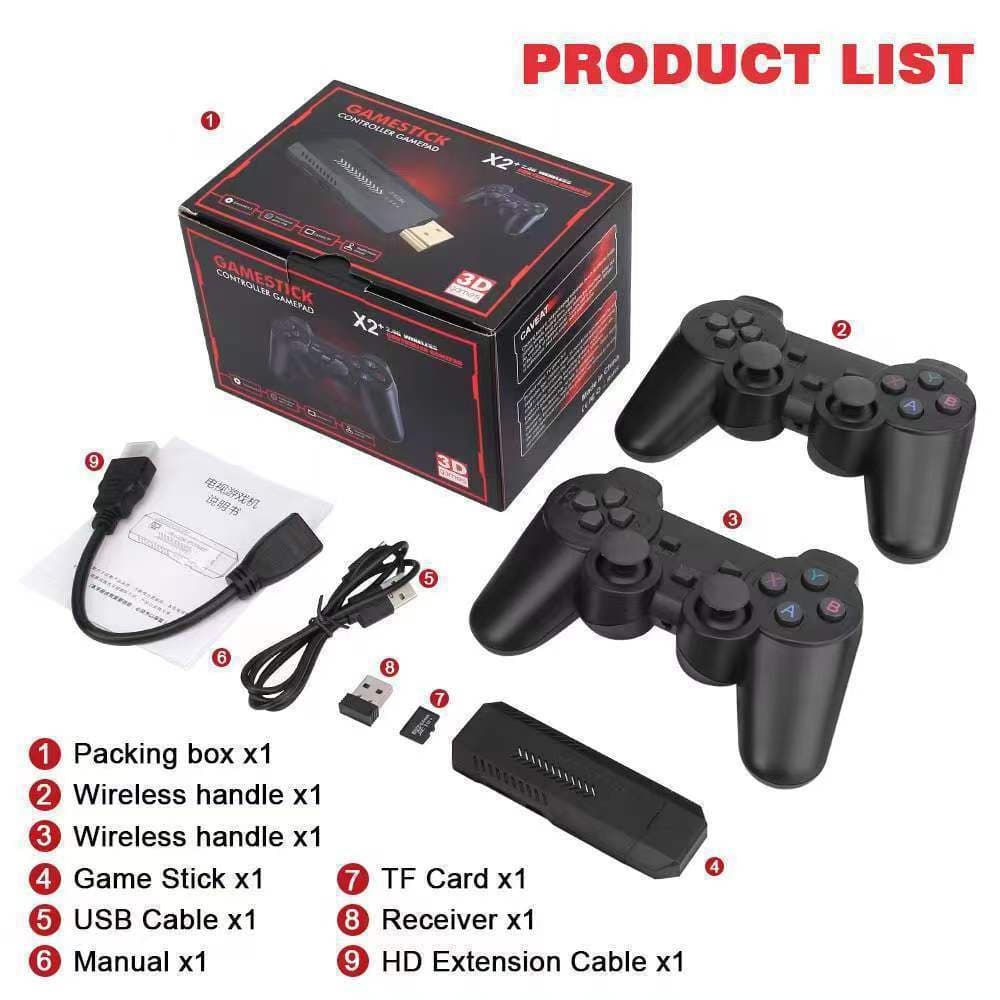 X2 PLUS Home Game Console X2-TV TV Game Console HD Wireless PS1 Open Source 3D Game Stick Cross-Border
