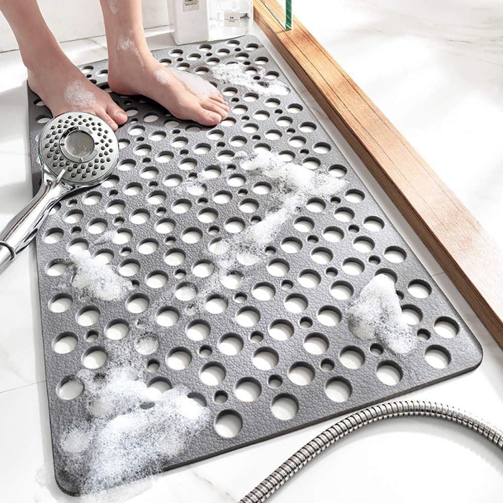 Amazon Long Bathtub Mat TPE Door Mat Porous Bathroom Non-Slip Mat Cut Out Suction Cup Floor Mat Non-Slip Mat Dropshipping