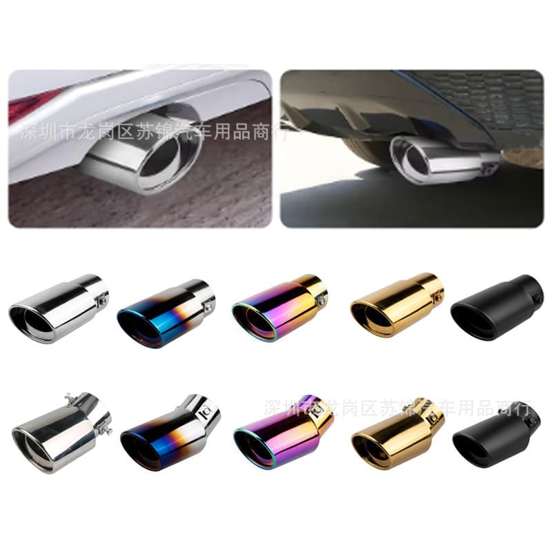 Car Modification Exhaust Tailpipe Tail Pipe Exhaust Cover Stainless Steel Silencer Muffler Universal Exhaust Pipe