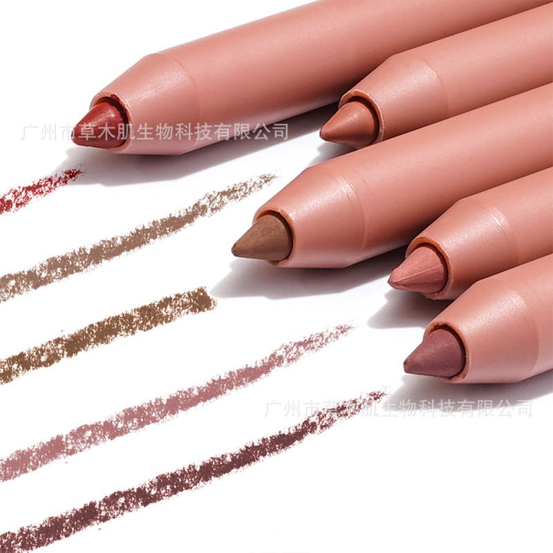 Neutral No-Logo Small Batch Printing Stock Bean Paste Color Fine Lip Liner Pen Source Factory Cross-Border E-commerce Amazon