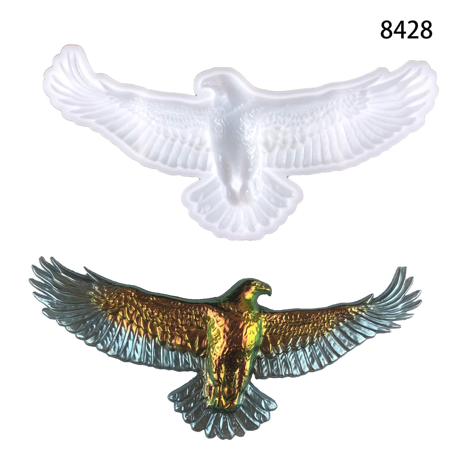 Flying Eagle Pendant Resin Mold DIY Wall Decoration Flying Eagle Desktop Ornament Semi-3D Eagle Silicone Mold