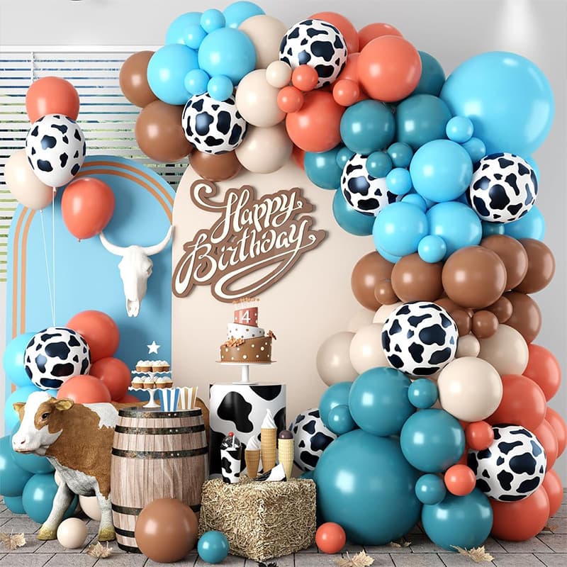 Khaki Blue Grey Balloon Chain Set Jungle Theme Birthday Party Decoration Balloons Children's Party Supplies Mixed Colors