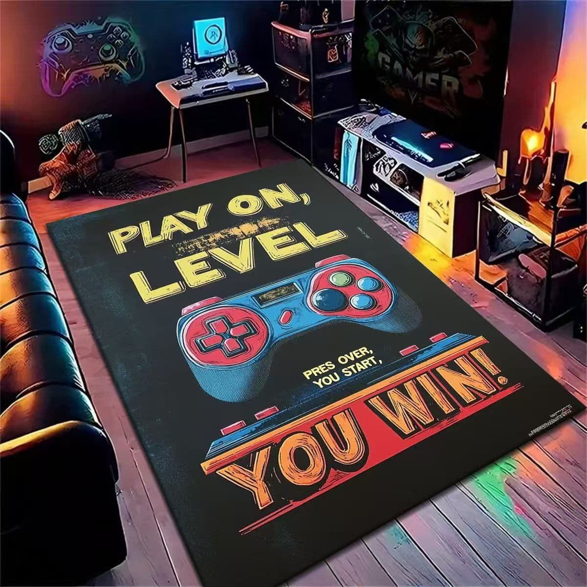 Cross-border imitation cashmere washed bottom game controller carpet living room sofa bedroom bedside blanket decoration e-sports room carpet