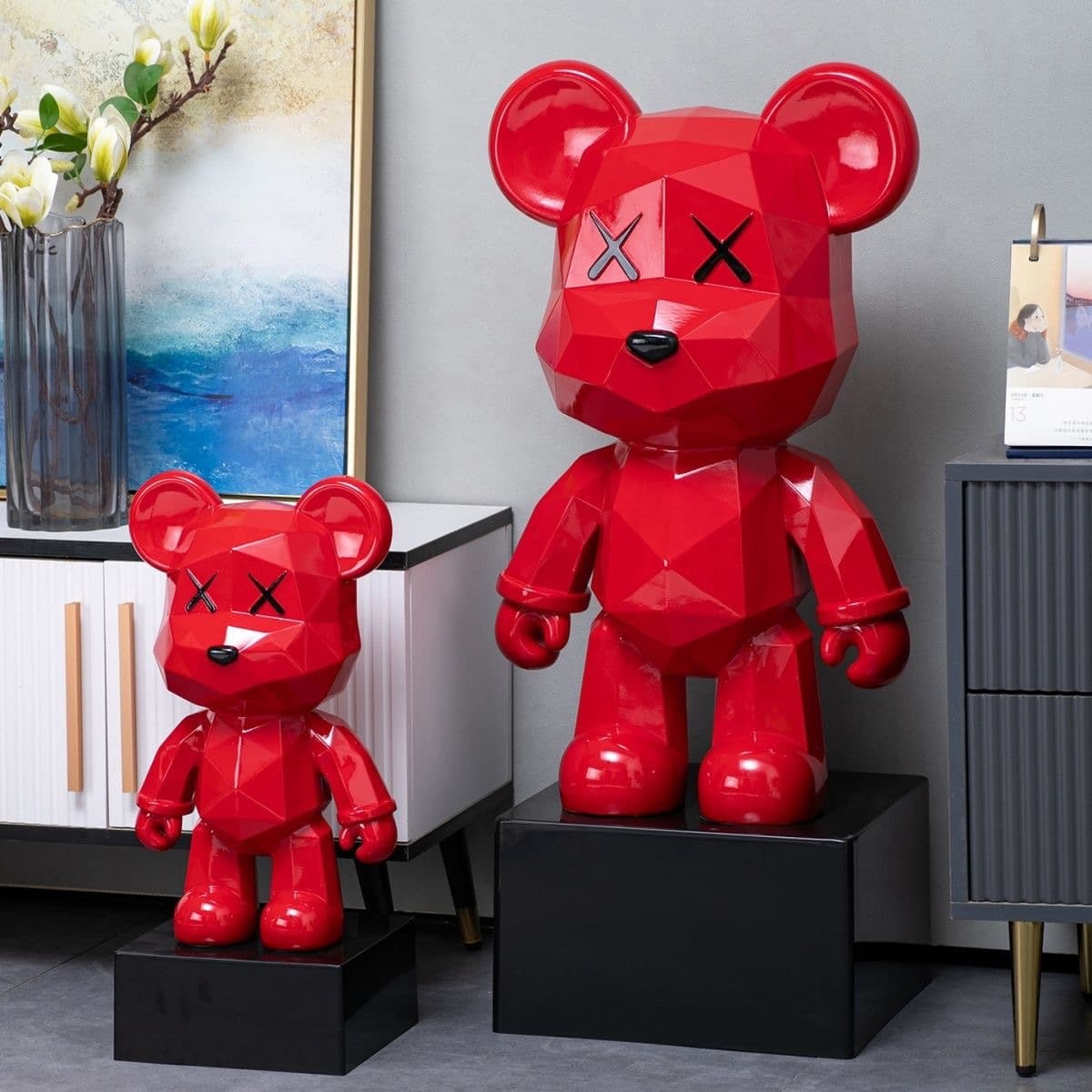 Internet Celebrity Violent Bear Piggy Bank Living Room Decoration Home TV Cabinet Cartoon Large Floor-Standing Ornament Housewarming Gift