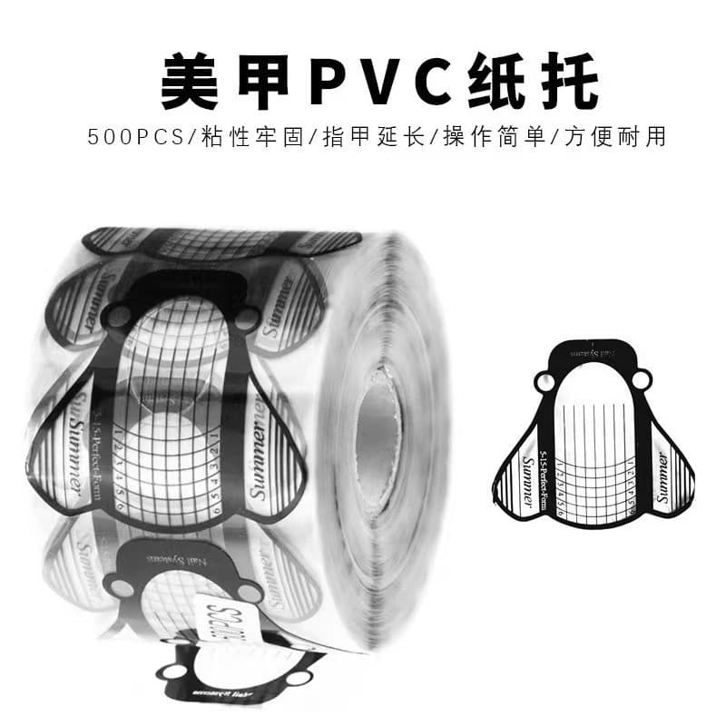 Cross-border source nail art PVC paper holder crystal nail extension paper holder black fly aircraft paper holder nail art tool