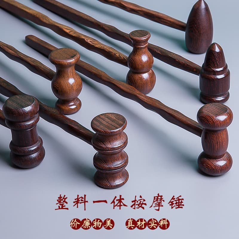 Manufacturer sells chicken wing wood massage hammers, wooden back tapping and massagers, meridian tapping hammers for shoulders, neck, and back.